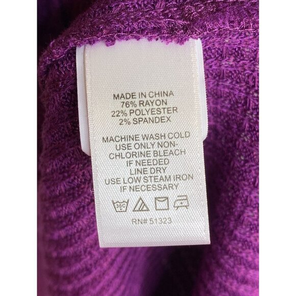 1. STATE Womens Low Back Long Sleeve Jewel Neck Sweater Purple Size Medium - Picture 6 of 7